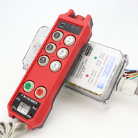 Télécommande industrielle sans fil rouge haute visibilité à 6 touches, simple vitesse, étanche IP67 avec verrouillage anti-parasitage pour grue de levage
