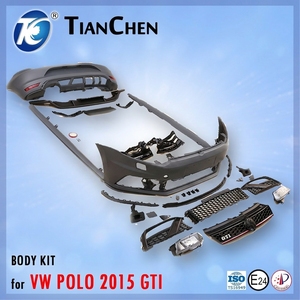 Paraurti Posteriore 6C6 807 421 per <span class=keywords><strong>POLO</strong></span> <span class=keywords><strong>2010</strong></span> - 2014 - 2016, Kit Carrozzeria GTI Aggiornato con Doppio Scarico - Product Image 3