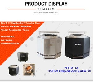 Nuovo Braciere in Acciaio Inossidabile Personalizzabile, Stufa Portatile a Pellet Senza Fumo per Cucina all'Aperto, Dimensioni Personalizzabili - Product Image 5