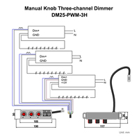 Contrôleur de gradation PWM à bouton manuel Koray, série de connexion en chaîne pour éclairage de culture, gradation 0-10V, convertisseur PWM, amplificateur 100 Lm/W