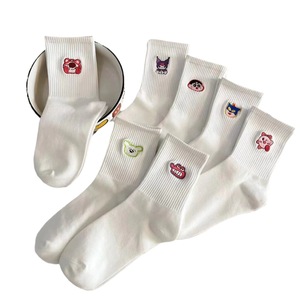 Japanese Style Cotton Casual <b>Socks</b> For Women Mid Calf Anime <b>Cartoon</b> Pattern Breathable Sports <b>Socks</b> - Product Image 5