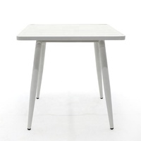 Table à manger extérieure moderne en métal de 80 cm pour restaurant, hôtel, ferme, jardin et patio
