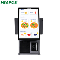 Terminal POS Layar Sentuh Kapasitif Ganda 15,6 Inci dengan Printer Scanner Sistem POS All-in-One