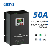 Contrôleur de charge solaire MPPT 12V/24V/48V 50A avec port USB pour éclairage, puissance PV maximale 600W SSM-MPPT-50A