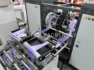 Borsa piatta automatica a doppia linea ad alta velocità con sigillo a stella su macchina per la produzione di rulli