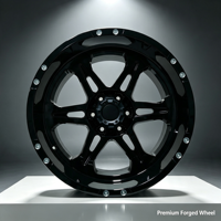 Rines de Aleación Forjada de 19, 20 y 22 Pulgadas, Acabado Negro Brillante, Estilo Beadlock, para Todoterreno, Compatibles con Toyota Prado, Ford Bronco, Jeep Wrangler, Lexus GX