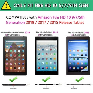 HGD pour <span class=keywords><strong>Amazon</strong></span> <span class=keywords><strong>Kindle</strong></span> Fire HD 2019 / 2017 / 2015 Fire HD 10.1 pouces étui arrière antichoc avec poignée enfants EVA étui pour tablette - Product Image 2