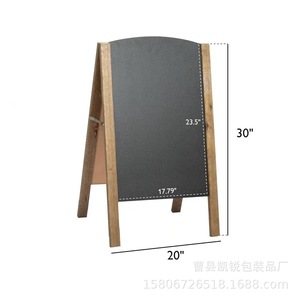 Panneau d'affichage rectangulaire en bois double face, design rustique, pour restaurants et cafés, panneau d'affichage pliable - Product Image 4