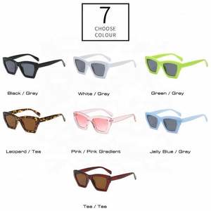 Gafas de Sol Cuadradas de Moda con Logotipo Personalizado, Color Jelly, Protección UV400, Estilo Ojo de Gato, para Mujer, 2021 - Product Image 6