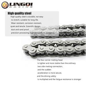 Piñón de motocicleta <span class=keywords><strong>520</strong></span> <span class=keywords><strong>Cadena</strong></span> 100 <span class=keywords><strong>110</strong></span> 120L hebilla anillo enlace rodillo cadenas de transmisión para ATV Quad Pit Dirt Bike - Product Image 2