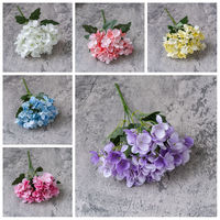 Bouquet d'hortensias artificielles, faux arrangement, décoration de bureau pour enseignant