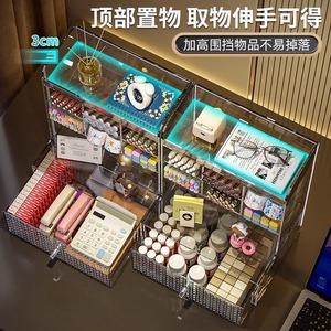 Zhecheng Desktop Organizer Rectangle Multifunctional <b>Storage</b> <b>Box</b> With <b>Drawer</b> Pen Holder For Office Student Stationery - Product Image 4