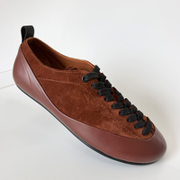 Chaussures plates décontractées pour femmes en daim rouge brique, à lacets, résistantes à l'usure, à bout rond et semelle souple, idéales pour le quotidien – Meilleures ventes