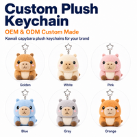 Porte-clés personnalisé en peluche Capybara 5 cm, mini animal en peluche, breloque de sac, jouet doux, pendentif, OEM ODM, couleur et logo personnalisés