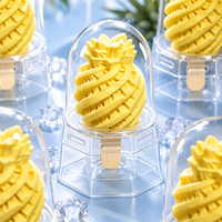 3D Fruit IJsverpakkingen 3 stuks per set PET Koepel Plastic Bakjes voor Mango Avocado Aardbei Framboos Perzik Citroen IJslollies