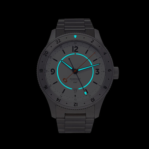 Montre classique en acier inoxydable 316L de 40 mm, technologie antichoc, montre mécanique GMT, alimentée par un mouvement 9075, 28 800 Bph / 4 Hz - Product Image 6