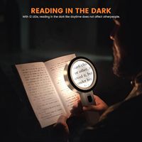 12 LED Lighted Handheld Magnifying Glass, Large Double Layer Glass Lens 3X Magnifier for Seniors Reading Coin Jewelry Close Work