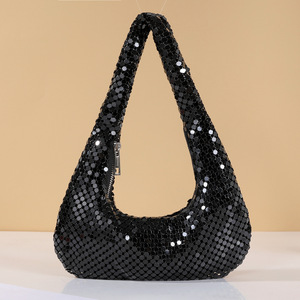 Borsa da Sera di Lusso con Paillettes a Rete per <span class=keywords><strong>Donne</strong></span>, Borsa Brillante Argento e Oro, Stile Y2K, Borsa a Tracolla per Feste e Matrimoni - Product Image 4