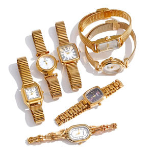 진공 도금 독특한 OEM 골드 사용자 정의 로고 빈티지 시계 여성 - Product Image 2