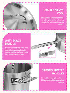 Ensemble de casseroles en acier inoxydable tri-couches avec couvercle, intérieur antiadhésif, compatible avec les plaques à induction, petite casserole pour la cuisine - Product Image 5