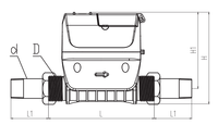 Compteur d'eau numérique intelligent sans fil VIEWSHINE U-WR2 DN15 DN20, compatible IoT, IP68, fileté R400, OEM, garantie 1 an