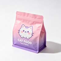 Sachet à fond carré personnalisé avec logo, qualité alimentaire, thermoscellable, refermable avec fermeture éclair, emballage PET pour chips et snacks