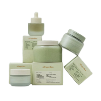 Cajas de crema para cosméticos, embalaje de cartón laminado mate y en relieve para crema facial, aceites esenciales para pestañas