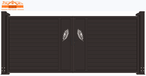 Usine solide de portes de villa de sécurité personnalisées jardin <span class=keywords><strong>en</strong></span> aluminium conception de porte battante de villa de découpe laser automatique - Product Image 2