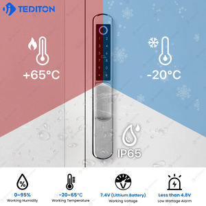 Tediton防水異なるタイプのドアロックホームドア盗難防止スマート電子ガラスドアロックハンドルキー付き - Product Image 5