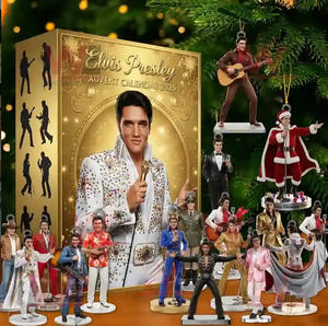 Calendrier de l'Avent Elvis Presley-Boîte aveugle Décoration de sapin de Noël Ornements en plastique 12 + y - Product Image 4