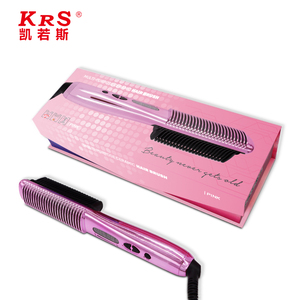 Hot Sell Customized Bedazzled Heating Brush Electric Manufactures Fast Straightener Comb <strong>Hair</strong> Brush - Product Image 4