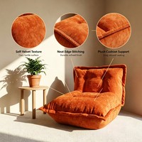 Fauteuil pouf géant en tissu chenille pour salon moderne, ignifuge, housse lavable, rembourrage en mousse, canapé paresseux pour chambre et balcon