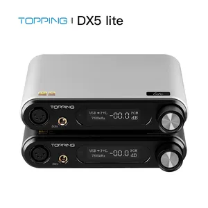 TOPPING – amplificateur de casque DAC DX5 Lite USB DSD ES9068AS * 2 32 bits 768KHZ Bluetooth LDAC/entrée coaxiale XLR/RCA/sortie 6.35mm