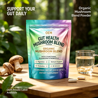 Poudre de complexe de 6 champignons de qualité supérieure : Reishi, Chaga, Queue de dinde, Crinière de lion, Cordyceps – Complément énergétique à base de plantes