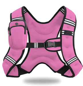 Men and Women's Neoprene 6lb/8lb/12lb/16lb/20lb/25lb/30lb <strong>Weight</strong> Vest <strong>Plate</strong> Jogging Running with Reflective Stripe&amp; Phone Pocket - Product Image 2