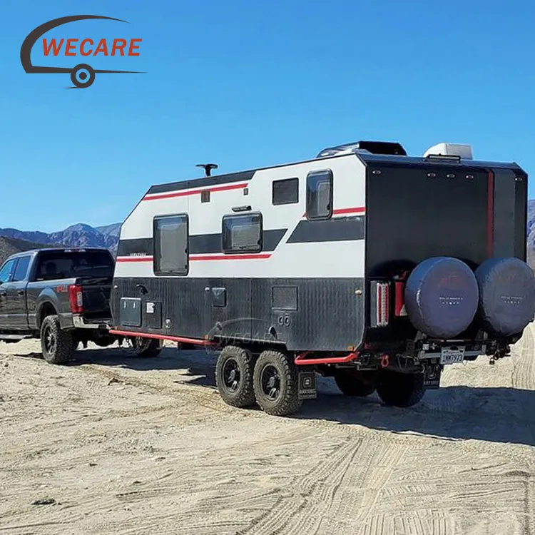 Wecare 550*210*210cm offroad karavan kapalı yol rvs camper çekme karavan banyo ile