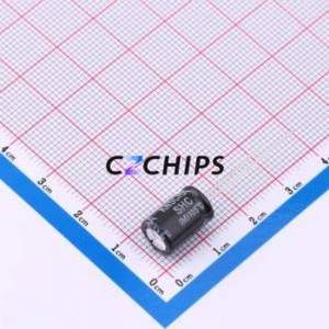 DHC035M227G124S1AA ตัวเก็บประจุอลูมิเนียมอิเล็กโทรไลติกผ่านรู D8xL12mm 220uF 20% 35V 290mA-120Hz - Product Image 2