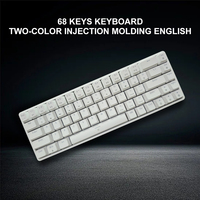 Nouveau clavier mécanique de jeu sans fil filaire RGB USB Type-C 68 touches 65% avec interrupteurs vert rouge brun interchangeables à chaud clavier personnalisé