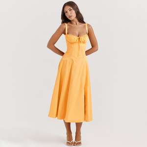 Chất Lượng Tốt Nhất Phiên Bản Spaghetti Dây Đeo Midi Ăn Mặc Phụ Nữ Câu Lạc Bộ Bên Có Thể Điều Chỉnh Ăn Mặc Cổ Điển Đảng Sexy Ăn Mặc Băng Phụ Nữ 2833 - Product Image 6