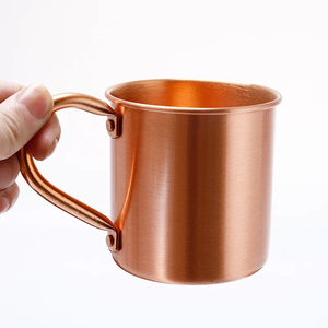 Venta al por mayor clásica superior <span class=keywords><strong>de</strong></span> una sola pared 450mL 100% taza <span class=keywords><strong>de</strong></span> cobre <span class=keywords><strong>mula</strong></span> <span class=keywords><strong>de</strong></span> Moscú con mango <span class=keywords><strong>de</strong></span> cobre sólido - Product Image 2