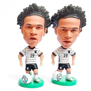 迪化高品质定制PVC足球明星运动塑料收藏人物3d卡通足球运动员球动作人物