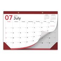 Calendrier mural mensuel personnalisable promotionnel 2026 2027 grand format 17x12 pouces avec trous de suspension 12 mois Maison Bureau École