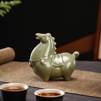 MSH robuste et corsé Vintage Tang Horse Tea Pet Ornament Cultivable Tea Pet