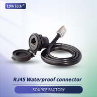 Connecteur femelle Ethernet industriel Lshitech, étanche, RJ45, Cat5/Cat6/8P8C, contact en cuivre, adaptateur de communication de données