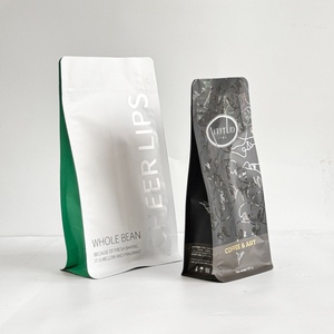 Sachet d'emballage de café personnalisé avec valve, film plastique laminé, fermeture éclair, pochette d'emballage de café - Product Image 1