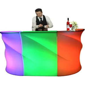 Restaurant bar zähler design kommerziellen verwendet nachtclub outdoor tragbare kaffee shop led bar zähler für verkauf