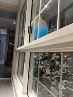 Панорамное раздвижное окно с 6 направляющими, горизонтальное, энергоэффективное, с легким скольжением, большое стеклянное, с москитной сеткой, для виллы