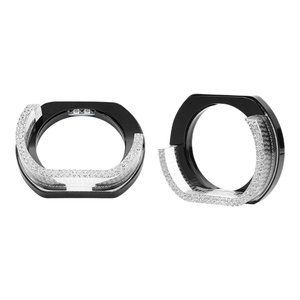 3inch" RGBW 12V L-shaped Multicolor Front <b>Light</b> <b>Led</b> Angel Eyes halo Rings Headlights Decorate Shroud Cover for <b>Projector</b> Lens - Product Image 3