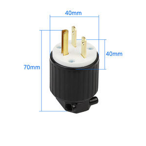 Prise électrique 15A 125V, mise à la terre standard, matériau ABS industriel, prise simple - Product Image 3