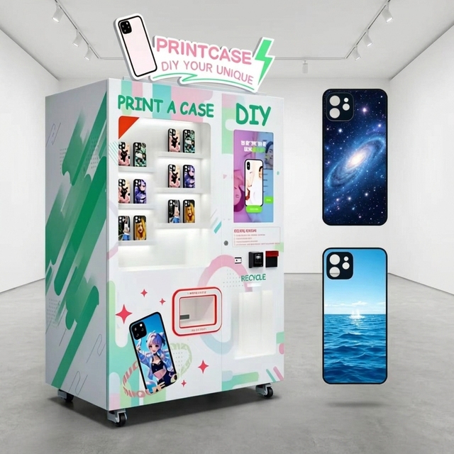 Self Service DIY Phone Case Vending Kiosk on Demand Cell Phone Case Printing Machine for Indoor Entertainment Venue
